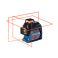 Bosch GLL 3-80 laser (3x360ast laserviivaa) + muovilaukku paristokäyttöinen.